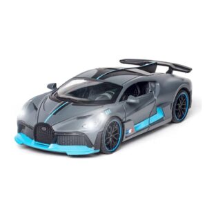 B.Ugatti D.Ivo 1:32 Exclusive Alloy Metal Pull Back Die-Cast Car Diecast Metal Pullback Toy Car With Openable Doors & Light, Music